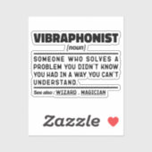 Sticker Vibraphoniste Noun Percussion Instrument Lover Coo (Feuille)