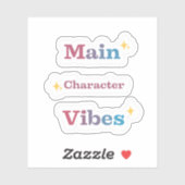 Sticker Vibrations de Personnage Principal – Conception de (Feuille)