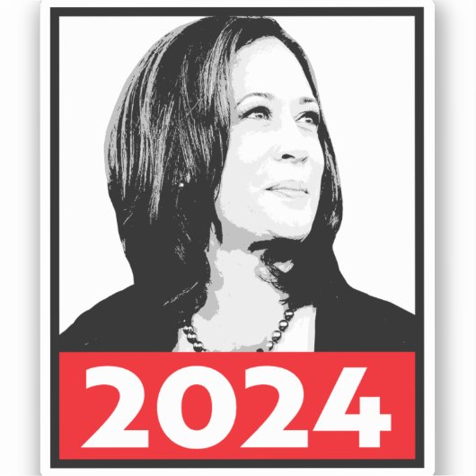 Sticker Vice-Président Kamala Harris Graffiti Portrait (Recto)