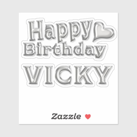 Sticker Vicky Happy Birthday (Feuille)