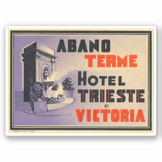 Sticker Victoria Hotel Trieste (Devant)