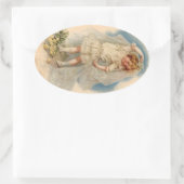 Sticker  Victoriaans Bruid Rozen Trouwjurk (Tas)