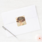  Sticker Victoriaans Dame in Pet (Envelop)