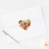 Sticker  Victoriaans Valentijn Cupids Harten (Envelop)