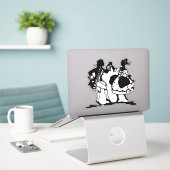 Sticker Victorienne Couple Dancing Silhouette Art (Ordinateur portable sur le bureau)