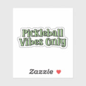Sticker Vidéos De Pickleball Uniquement Pickleball Vert (Feuille)