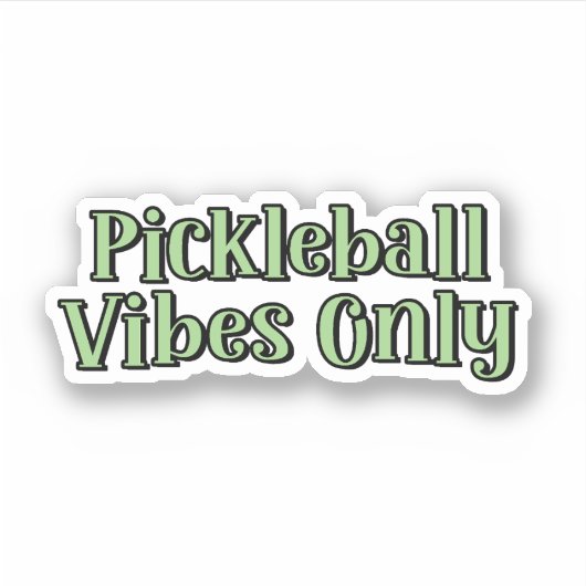 Sticker Vidéos De Pickleball Uniquement Pickleball Vert (Devant)