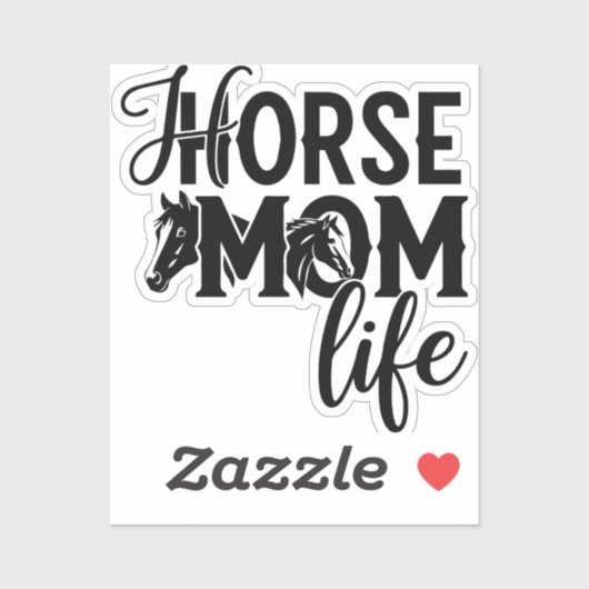 Sticker Vie de maman cheval (Feuille)