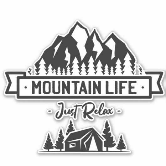 Sticker Vie de montagne (Devant)