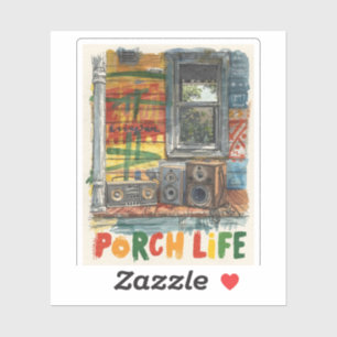 Sticker vie de porche jamaïcaine 