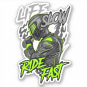 STICKER VIE LENTE MODE DE VIE RAPIDE (Devant)