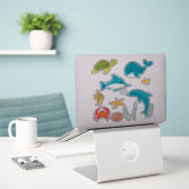 Sticker Vie marine (Ordinateur portable sur le bureau)