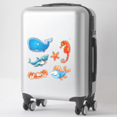 Sticker Vie marine mignonne (Sur valise)