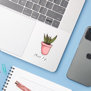 Sticker Vie Plante personnalisée Pots Succulents Verdure