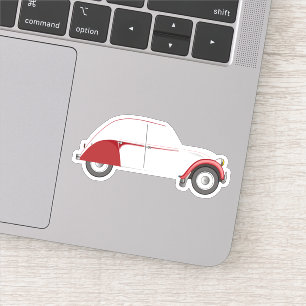 Sticker Vieille 2CV Dolly Rouge
