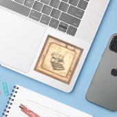 Sticker Vieille machine à écrire Vintage. Auteur / Écrivai (Ordinateur portable avec iPhone)