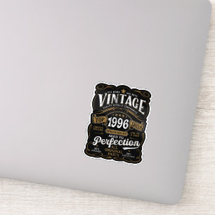 Sticker Vieilli à la perfection Vintage 1996 Anniversaire