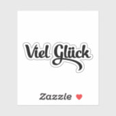 Sticker Viel Glück | Bonne chance Langue Allemande (Feuille)