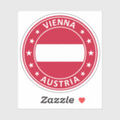 Sticker Vienne, Autriche (Feuille)