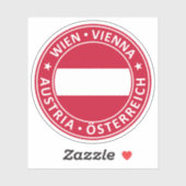 Sticker Vienne, Wien, Autriche (Feuille)