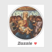Sticker Vierge à l'Enfant avec huit anges de Botticelli (Feuille)