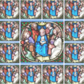 Sticker Vierge catholique Marie Pentecôte Vitre (Devant)