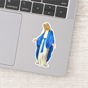 Sticker Vierge Marie aux bras ouverts en vinyle