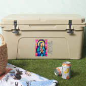 Sticker Vierge Marie avec prière Fenêtre multi-tailles (Glacière)