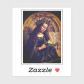 Sticker Vierge Marie - Gand Altarpiece de Jan van Eyck (Feuille)
