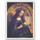 Sticker Vierge Marie - Gand Altarpiece de Jan van Eyck (Devant)