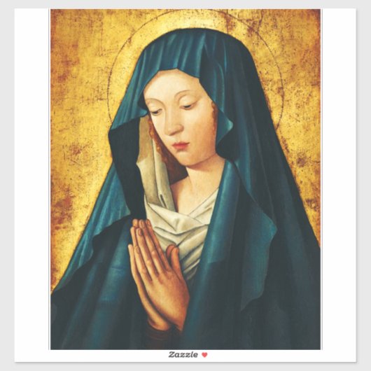 Sticker Vierge Marie Hodegetria Icône Byzantine Catholique (Feuille)