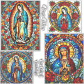 Sticker Vierge Marie & Notre Dame de Guadalupe 4 Jolie (Devant)