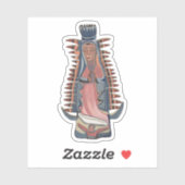 Sticker Vierge Marie Notre Dame de Guadalupe peinture (Feuille)