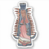 Sticker Vierge Marie Notre Dame de Guadalupe peinture (Devant)