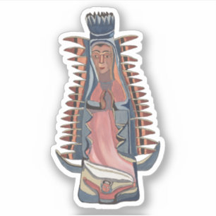 Sticker Vierge Marie Notre Dame de Guadalupe peinture