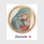 Sticker Vierge Marie priant Vinyl catholique romain (Feuille)