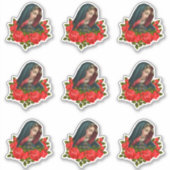 Sticker Vierge Marie triste Mère Rouge Roses (Devant)
