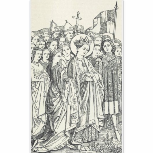 Sticker Vierge Saint Ursula et martyr (Devant)