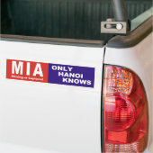 Sticker Viêt Nam Bumper MIA "Only Hanoi Knows" 197 (Sur camion)