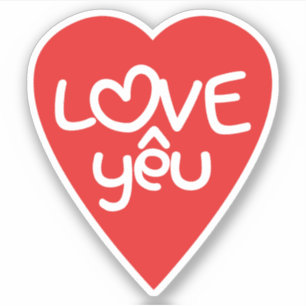 Sticker Vietnamien Valentine ♥ Love Yêu ♥ Asian Wordplay