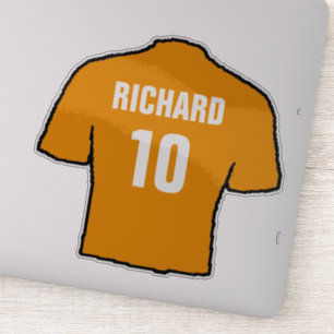 Sticker Vieux maillot de football en or sur une
