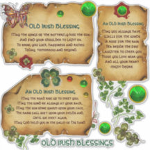 Vieux Shamrocks de parchemin de bénédictions irlan