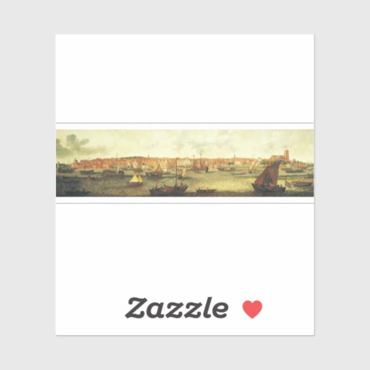 Sticker View of Dordrecht from the North by Adam Willaerts (Feuille)