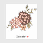 Sticker Vignes Florales Naturelles Motif De Pêche (Feuille)