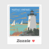 Sticker Vignoble de Martha, Massachusetts | Phare (Feuille)
