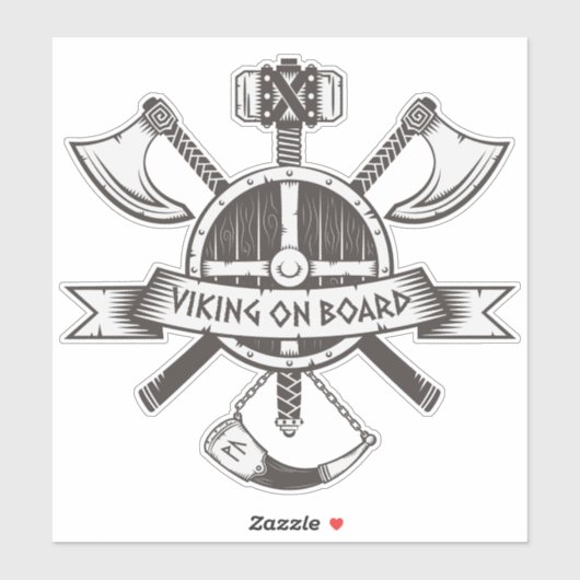 Sticker Viking à bord (Feuille)