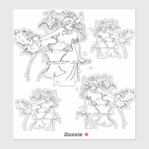 Sticker Viking Mermaid Warrior Thunder_Cove