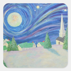 Sticker Village de neige de Noël