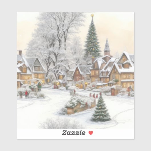 Sticker Village de Noël (Feuille)