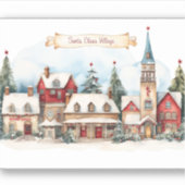 Sticker Village de père Noël le jour de Noël (Devant)